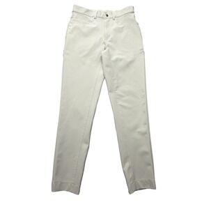 State & Liberty Tech Pants Mens 31x28 Beige Athletic Fit Stretch Performance